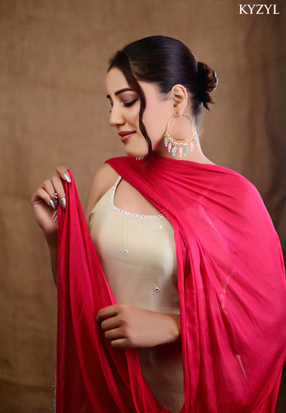 Mughal Mint Jhumkas- Mint Green & Soft Pink Floral design