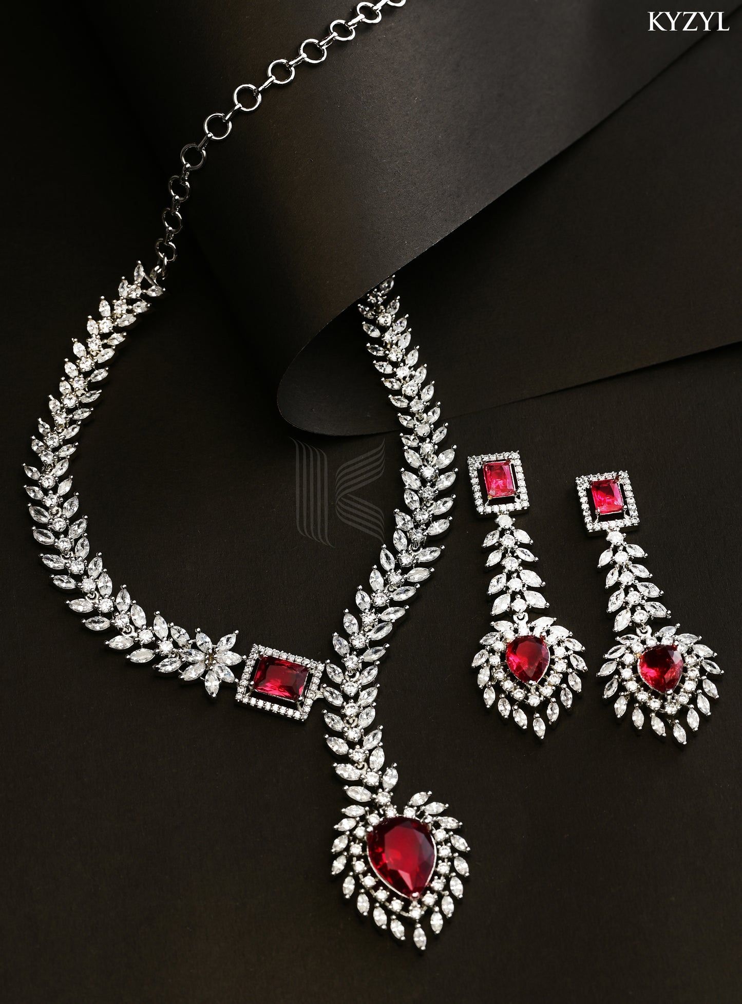 The Empress Garland Necklace - Handcrafted Red Vine Floral Masterpiece