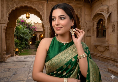 Aurora Floral Chandeliers – Triple-Bloom Gold Drop Earrings